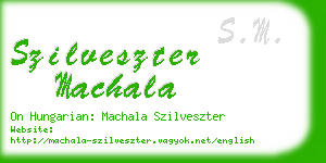 szilveszter machala business card